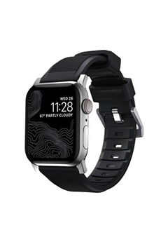 accessoires bracelet et montre connectée nomad rugged - bracelet de montre pour montre intelligente - 150 - 210 mm - matériel argenté - pour apple watch (42 mm, 44 mm)