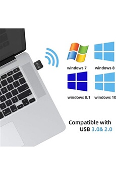 Adaptateur Bluetooth, Dongle Bluetooth USB 5.1 EDR pour Bureau, Ordinateur  Portable, imprimante, Casque, Souris, Clavier, Adaptateur Bluetooth pour PC,  Windows 11/10/8.1, Plug & Play : : Informatique