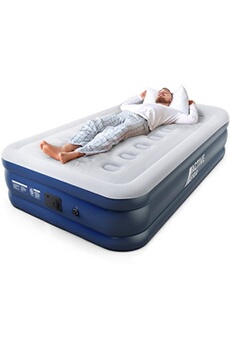 Matelas gonflable Intex - Pillow Rest Classic - 2 personnes - 152x203x25 cm  (LxLxH) - Bleu - Motopompe intégrée