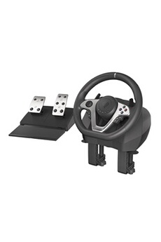 Konix Pro Steering Wheel Volant PlayStation 4, Xbox One, Xbox Series S,  Xbox Series X, Nintendo Switch noir avec levier