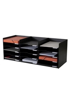 armoire de bureau paperflow paperflow station de tri formularbox, 15 compartiments, gris noir