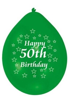Article et décoration de fête Toycentre Amscan 22,8 cm-happy birthday 50th de 10 ballons en latex