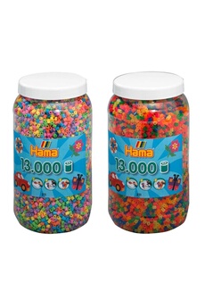 Autres jeux créatifs Hama Hama tw10377677 - set de deux pots de perles à repasser (env. 26000)