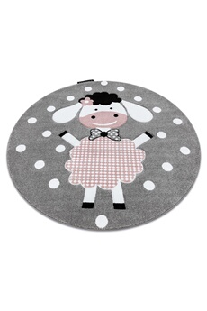 Tapis pour enfant Rugsx Tapis petit dolly mouton cercle gris cercle 160 cm