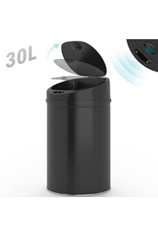 couleur 30L-charge-noir poubelle automatique à capteur