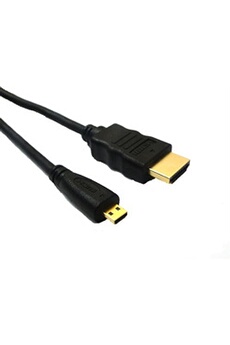 Câble Micro HDMI vers HDMI vers Mini HDMI, ultra fin, léger