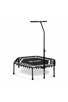 Trampoline Gymrex Mini trampoline de fitness à élastique barre de maintien tapis 85 x 95 cm blanc