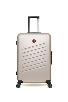 valise swiss kopper - valise grand format abs zurich 4 roues 75 cm - beige