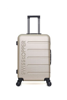 valise swiss kopper - valise weekend abs aigle 4 roues 65 cm - beige
