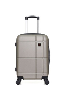 valise camps united - valise cabine abs harvard 4 roues 55 cm - beige