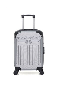 valise american travel - valise cabine abs harlem-e 4 roues 50 cm - gris