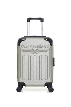 valise american travel - valise cabine abs harlem-e 4 roues 50 cm - kaki