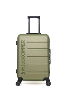 valise swiss kopper - valise weekend abs aigle 4 roues 65 cm - kaki