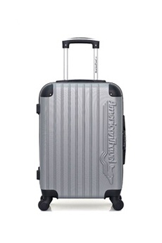 valise american travel - valise cabine abs budapest 4 roues 55 cm - gris