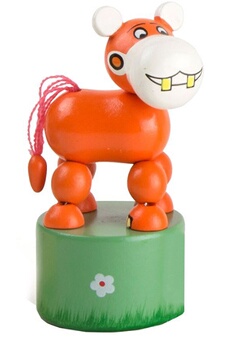 figurine imprimée hippopotame orange 11 cm
