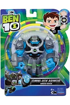 ben 10 - figurine articulée - 12 cm - omni-kix armor - shock rock - ben46420