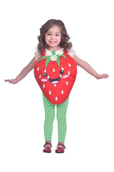 costume strawberryfilles rouge/vert 3-5 ans 3-pièces