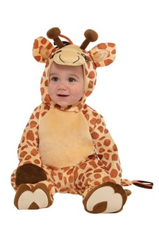 costume girafe polyester marron 6-12 mois