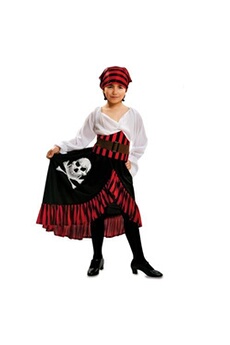 déguisement enfant unimasa déguisement robe noire pirate fille - 5/6 ans - noir - 200584