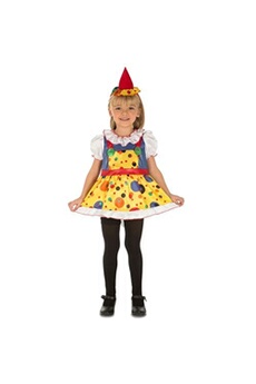 déguisement enfant unimasa déguisement robe petit clown fille - 5/6 ans - jaune - 204067