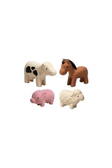 jouet en bois plan toys 4 figurines animaux de la ferme