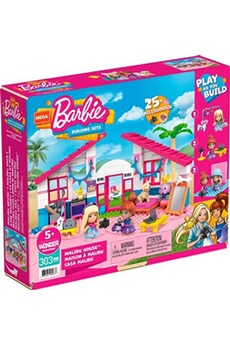 jeu de construction mega construx barbie maison à malibu