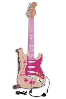 guitare électrique rock iGirl64 cm rose/brun clair