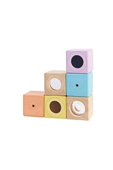 jouets en bois set de blocs sensoriels pastel