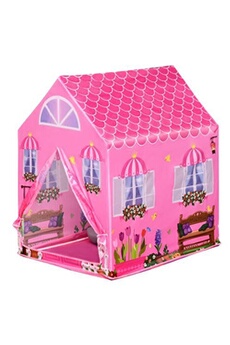 Tente enfant tente de jeu tente chateau de princesse dim. 93L x 69l x 103H cm 2 portes polyester rose