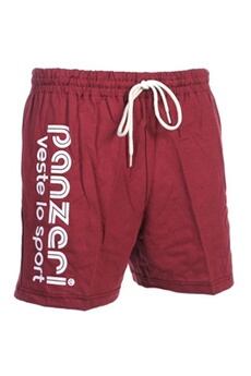 short et bermuda sportswear panzeri shorts multisports uni a grenat jersey short bordeaux taille : m