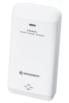 Station météo WiFi blanche avec capteur 5 en 1 et écran en couleur -  Bresser 