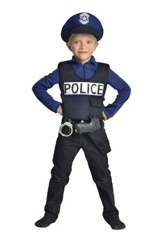 déguisement enfant policier taille 8-10 ans