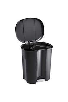 Système de séparation poubelle 2x 15 litres / 1x 11 litres noir  Poubelle avec système de séparation