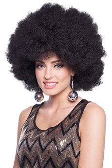 perruque afropruik polyester noir taille unique