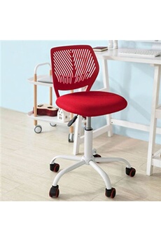 FST64-R Chaise de Bureau Ergonomique Fauteuil Pivotant Chaise pour Ordinateur-Rouge