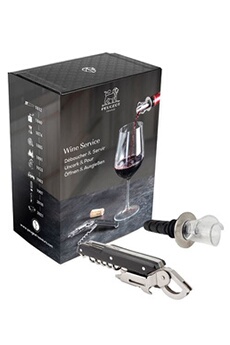 1€ sur Pompe à vin vide d'air 2 bouchons 16cm noir - Accessoire autour du  vin - Achat & prix