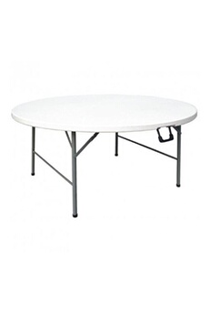 table ronde pliable au centre blanche 1530 mm -