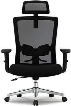 Chaise de bureau en tissu beige lin avec pieds en metal - Longueur 64 x  Profondeur 64 x Hauteur 76 cm -PEGANE- Achat & prix