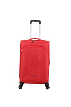 valise lulu castagnette valise taille moyenne souple 67cm teddybear - rouge