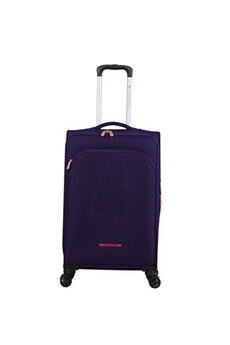 valise lulu castagnette valise cabine souple 57cm teddybear - violet