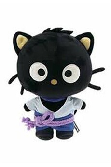 peluche - naruto/hello kitty - sasuke/chocolat 20 cm