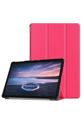 Etui Samsung Galaxy Tab S4 Wifi - 4G/LTE Smartcover pliable rose Cuir Style  avec stand - Housse coque de protection Galaxy Tab S4 10,5 pouces 2018