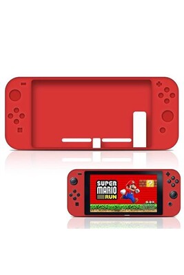 Etui et protection gaming GENERIQUE Housse étui silicone de protection pour  console Nintendo Switch - Rouge
