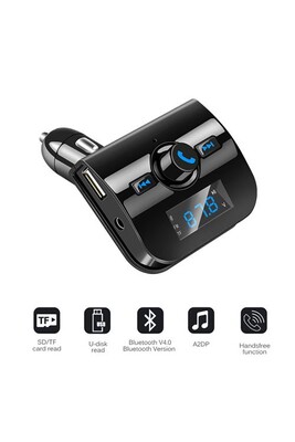 Accessoire téléphonie pour voiture GENERIQUE Transmetteur Bluetooth FM MP3  pour LG G7 ThinQ Smartphone Voiture Lecteur Kit main libre Sans Fil Musique  Adaptateur Allume Ciga