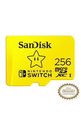 Carte mémoire micro SD Sandisk - Carte microSDXC UHS-I 256Go pour Nintendo Switch - Produit sous License Nintendo