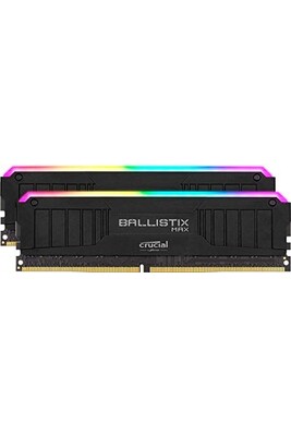 Mémoire RAM Crucial Ballistix MAX RGB - DDR4 - kit - 16 Go: 2 x 8 Go - DIMM 288 broches - 4000 MHz / PC4-32000 - CL18 - 1.35 V - mémoire sans tampon - non ECC - noir