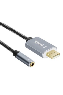 Cables USB Linq Adaptateur Audio USB vers Jack 3.5mm Fonction audio et  micro U3530 Gris