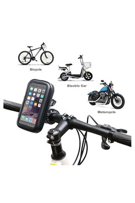 Support pour téléphone mobile VISIODIRECT Support de téléphone GPS pour vélo,  moto avec Housse étui étanche pour téléphone smartphone jusqu'à 6.3- 