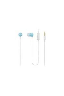 Casque audio Samsung EHS62ASN - Micro-casque - intra-auriculaire - filaire  - blanc-turquoise - pour Galaxy Note 10, Note 8.0, Tab 2, Tab 7.0, Tab 7.7,  Tab 8.9, Tab WiFi