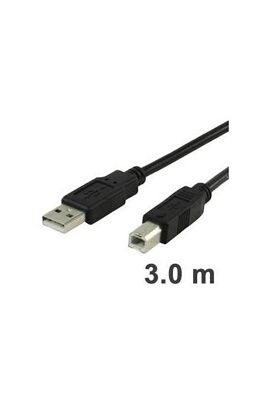 Cables USB GENERIQUE CABLING® Câble USB 2.0 de 3m A-B pour imprimante /  scanner QUALITE SUPERIEURE Blindé. Pour HP Lexmark Epson Canon IBM Brother  ..Longueur 3M.